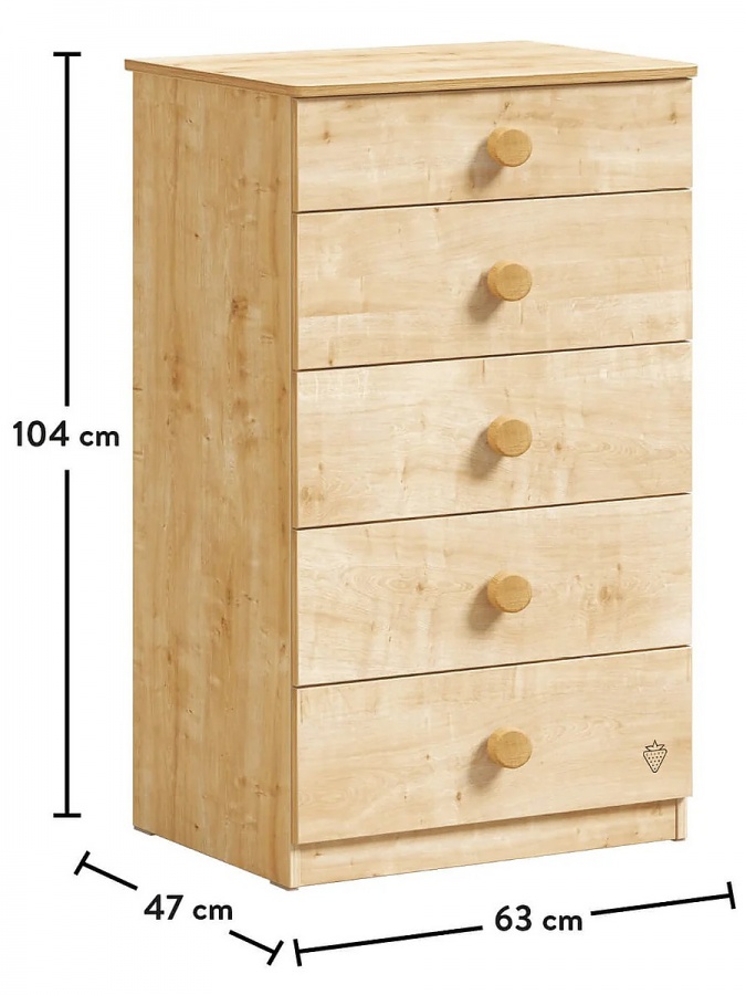 Vysoká zásuvková komoda cody - dub svetlý.

 

Komoda sa môže pýšiť jednoduchou údržbou a vysokou oteruvzdornosťou.

 

Rozmery vysokej zásuvkovej komody Cody sú 63x104x47cm (š, v, h).

 

Všetok nábytok patriaci do kolekcie nábytku Cody nájdete nižšie v súvisiacich produktoch.