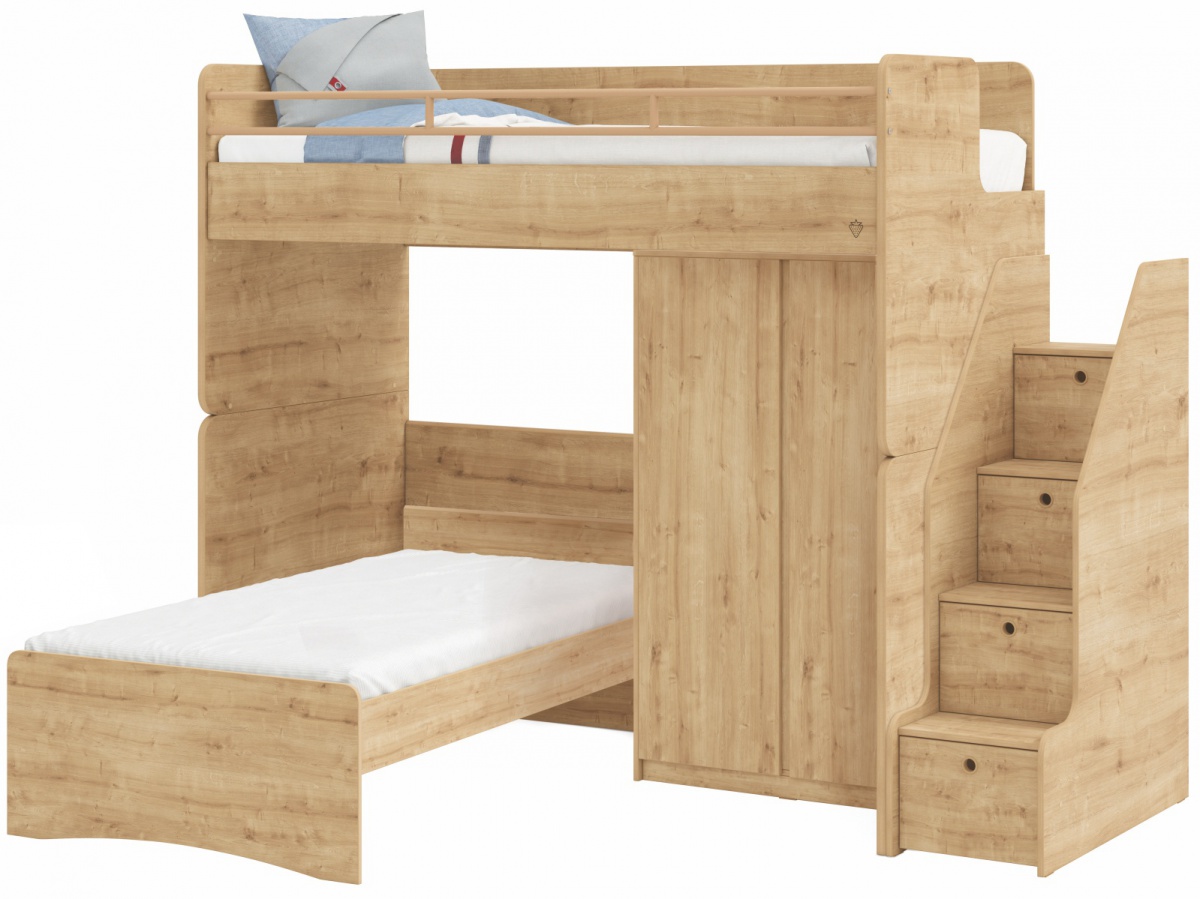 Poschodová posteľ so skriňou a schodíkmi cody modular - dub.

 

Poschodová posteľ Modular ponúka inteligentné riešenie nielen pre menšie priestory.

 


Rozmery poschodovej postele so skriňou a schodíkmi Modular sú 247x190x203cm (š, v, h).

 

 

Kolekcia Modular vychádza z pôvodnej kolekcie Cody, ich dekory a farby sú zhodné, a tak je možné detskú izbu doplniť kúskami nábytku z týchto pôvodných kolekcií.