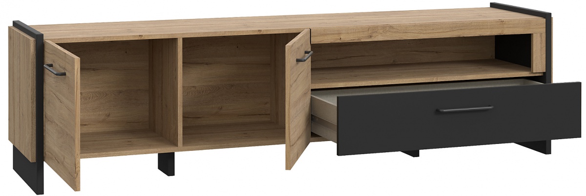 Tv stolík artur - dub waterford/čierna.

 

Televízia je v dnešnej dobe plná streamovacích služieb takmer nutnosťou.

 

Rozmery TV stolíka Artur sú 186,5x50,9x41,3cm (š, v, h).

 

Všetky produkty z kolekcie Artur nájdete nižšie v súvisiacich produktoch.