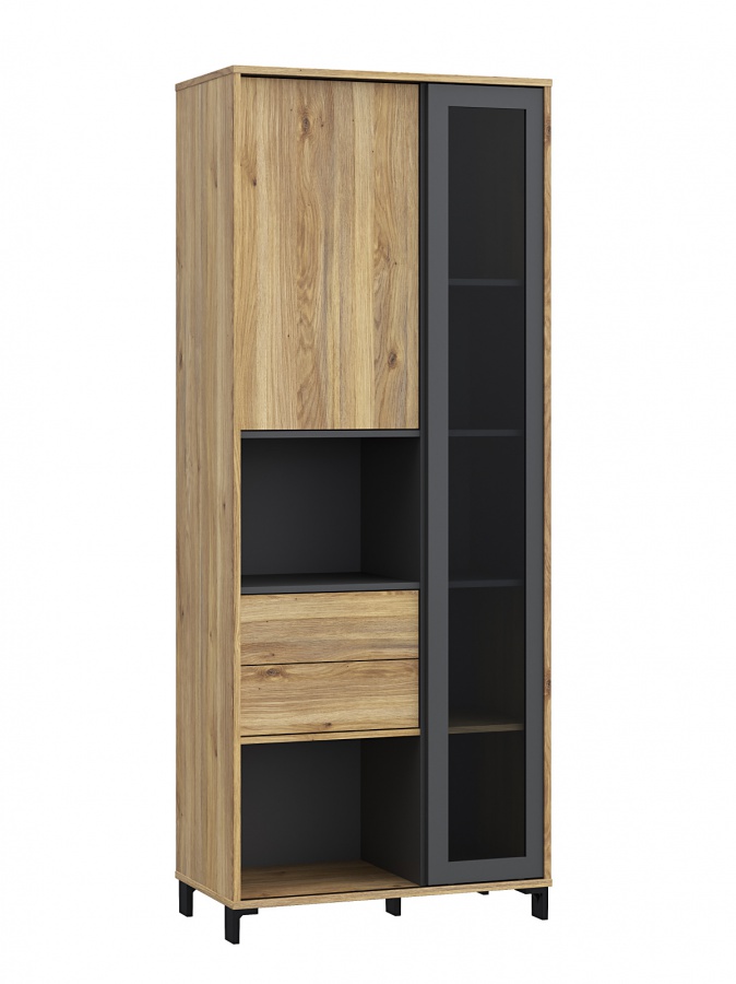 Obývacia izba i bez osvetlenia caine - dub mauvella/šedá.

 

Korpusy všetkých kusov nábytku sú tvorené laminom s hrúbkou 1,8cm, dvierka, zásuvky a priečky tvoria lamino s hrúbkou 1,5cm.

Pri polici je spodná doska z lamina s hrúbkou 2,2cm, zadná doska 1,5cm a bočnice 1,8cm.

 

 

Obývacia izba I Caine sa skladá z:


	komoda Caine bez osvetlenia - 147x82,4x42cm (š, v, h,)
	vysoká vitrína Caine bez osvetlenia - 197,6x79,6x42cm (š, v, h,)
	TV stolík Caine - 180,5x47,2x42cm (š, v, h,)
	polica Caine - 180,5x25,6x21,9cm (š, v, h,)



Všetky produkty z kolekcie Caine nájdete nižšie v súvisiacich produktoch.