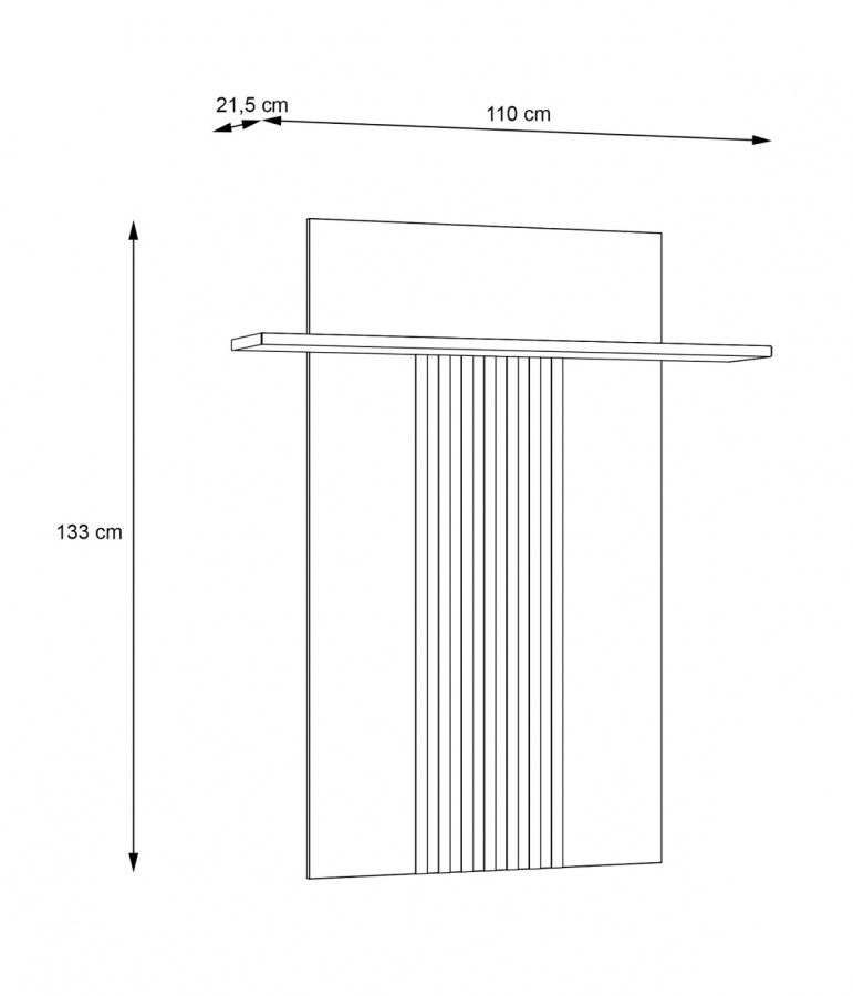 Nástenný panel peru - dub riviera/dub snežný.

 

Rozmery nástenný panel Peru sú 109,6x133x21,9cm (š, v, h).

 

Ostatné produkty z kolekcie Peru nájdete nižšie v súvisiacich produktoch.