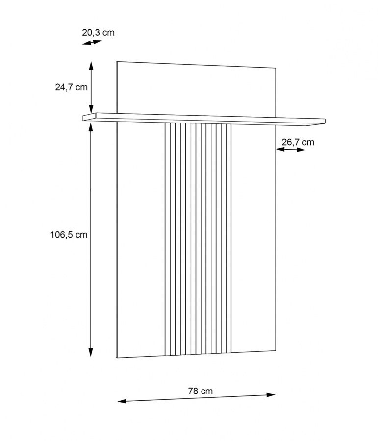 Nástenný panel peru - dub riviera/dub snežný.

 

Rozmery nástenný panel Peru sú 109,6x133x21,9cm (š, v, h).

 

Ostatné produkty z kolekcie Peru nájdete nižšie v súvisiacich produktoch.