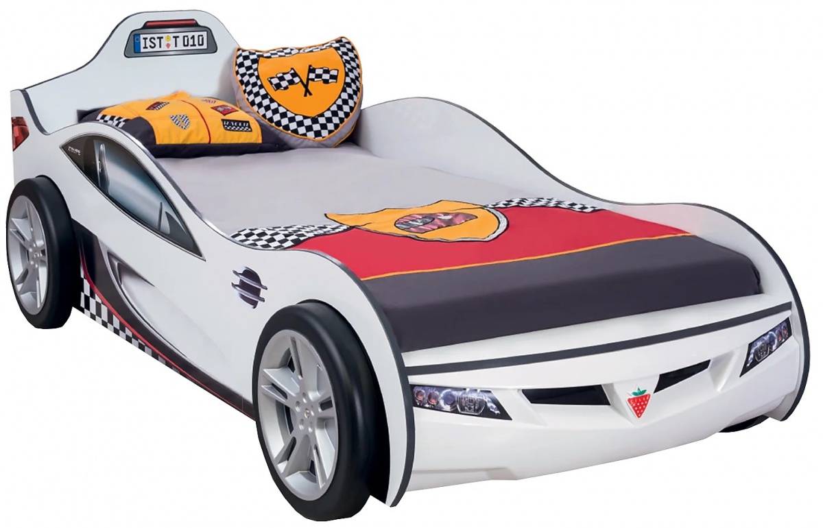 Detská posteľ auto super 90x190cm - biela.

 

Použitý materiál postele je kvalitné lamino, tvarované časti sú potom z termoplastu (PS).

 

Rozmery postele auto SUPER sú 109x80x208cm (š, v, h), posteľná plocha postele je 90x190cm

 

K posteli v tvare auta odporúčame nábytok z kolekcie Rally, ktorý nájdete nižšie v súvisiacich produktoch.

 



 

 