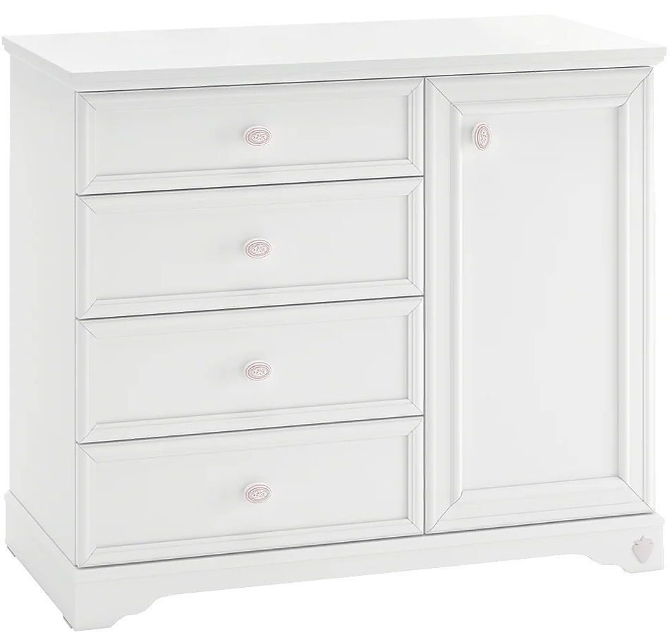 Kombinovaná komoda ballerina - biela.

 

Krásna kombinovaná komoda z kolekcie Ballerina sa skladá zo štyroch zásuviek a jedných dvierok.

 

Rozmery kombinované komody Ballerina sú 101x86x48cm (š, v, h)

 

Všetky ďalšie odporúčané produkty nájdete v súvisiacom tovaru nižšie.