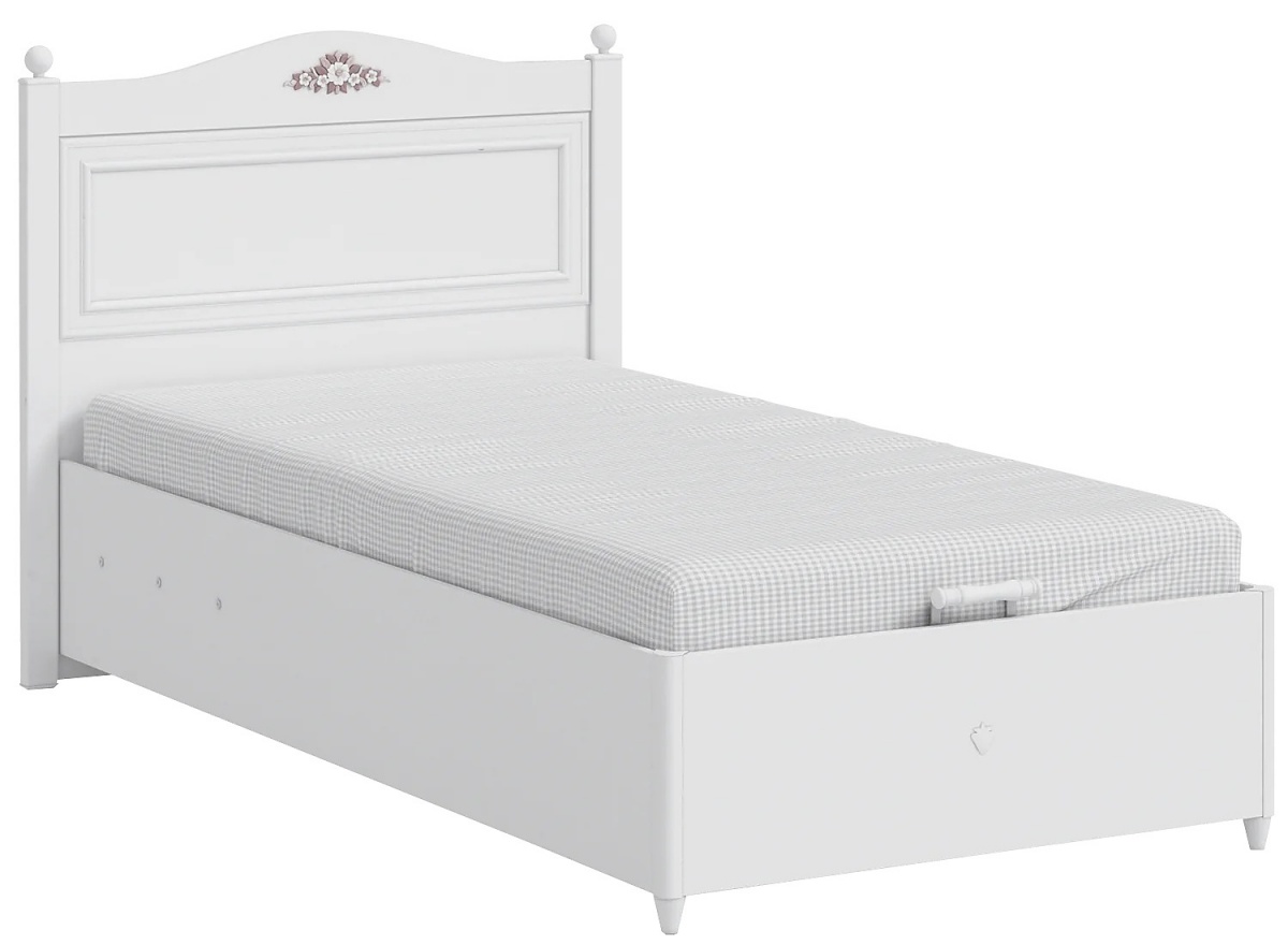 Detská posteľ 100x200cm ballerina - biela.

 

Vyvýšené nohy a prieduchy v úložnom priestore navyše zaistia že posteľ zostáva neustále vetraná a umožňuje aj ľahšiu údržbu.

 

Rozmery detskej postele 100x200cm Ballerina sú 116x108x204cm (š, v, h).

 

Všetok nábytok patriaci do kolekcie Ballerina nájdete nižšie v súvisiacich produktoch.