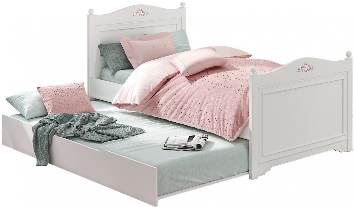 Posteľ 100x200cm ballerina s výsuvom - biela.

 

Krásna biela rustikálna posteľ Ballerina dievčenskú izbu vyložene rozžiari svojou čistotou, nežnosťou a prepracovanými detailmi.

 

Kolieska v spodnej časti zaisťujú pohodlnú manipuláciu.

 

Rozmery rustikálny biele postele 100x200cm Ballerina s výsuvom sú 106x108x209cm (š, v, h), ložná plocha je 100x200cm, ložná plocha výsuvu je tiež 100x200cm

 

Všetky ďalšie odporúčané produkty nájdete v súvisiacom tovaru nižšie.