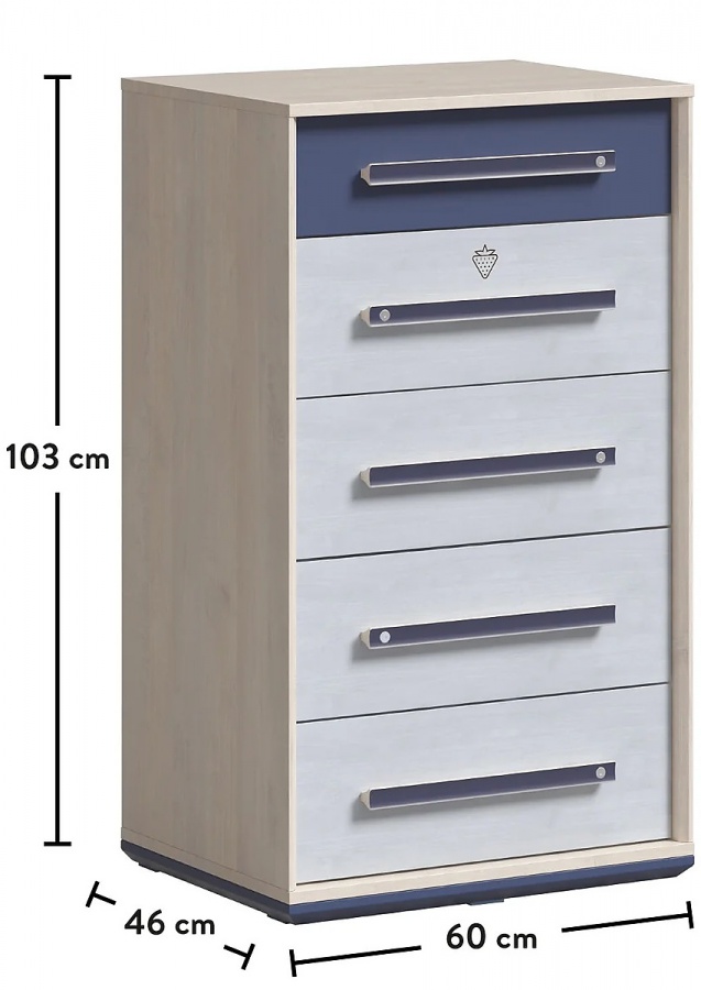 Komoda so zásuvkami lincoln - dub/dub modrý/tmavo modrá.

 

Rozmerovo sa komoda hodí aj do menších interiérov, v ktorých nie je miesta nazvyš.

 

Všetok nábytok patriaci do kolekcie Lincoln nájdete nižšie v súvisiacich produktoch.