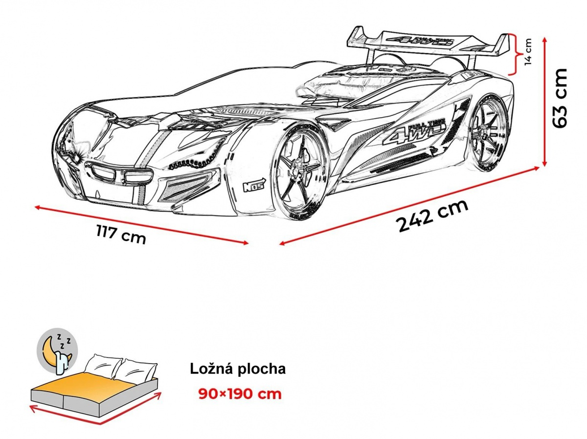 Posteľ auto 90x190 grand prix - biela.

 


Vrcholom série je luxusná posteľ v prevedení auta, ktorá realistickým spracovaním spôsobí radosť každému chlapcovi. Trojrozmerné kolesá a reliéfna štruktúra dávajú jedinečný vzhľad.

 


Rozmery postele auto Grand Prix sú 117x63x242cm (š, v, h).

 


Všetky produkty z kolekcie Grand Prix  a vhodné matrace nájdete nižšie v súvisiacom tovare.