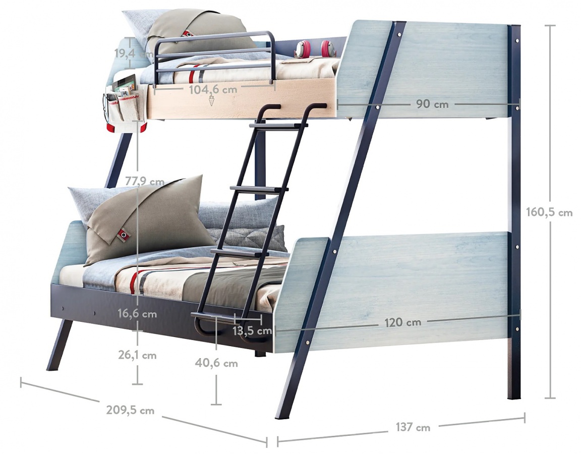 Poschodová posteľ s rozšíreným spodným lôžkom lincoln - dub/dub.

 

Posteľ je zhotovená v dekore dub, dub modrý (svetlo morený) a tmavo modrá farba.

 

Všetok nábytok patriaci do kolekcie Lincoln nájdete nižšie v súvisiacich produktoch.
