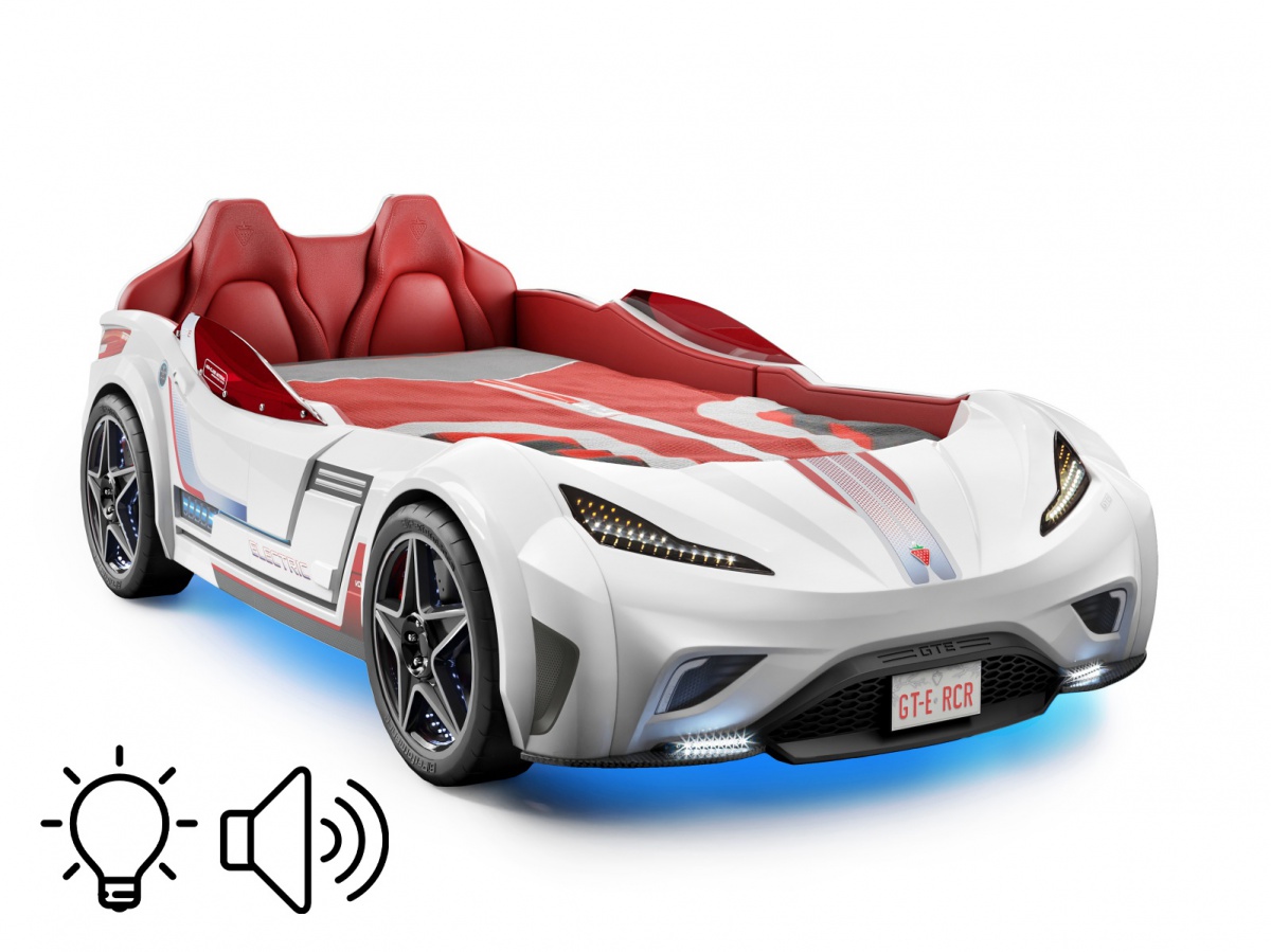 Posteľ auto 100x190 electric - biela.

 

Posteľ je tvorená laminom s hrúbkou 1,6 a 1,2 cm. Technické prevedenie zodpovedá európskym bezpečnostným, zdravotným a ergonomickým štandardom. Čelo je tvorené MDF doskou s polstrovaním, polstrovanie je potiahnuté umelou kožou.

Nosnosť postele je 130kg.

 

Rozmery auto-postele Electric sú 127,5x80x220cm (š, v, h).

 

K auto-posteľovi Electric ponúkame nábytok do detskej izby v rovnakom dizajne od rovnakého výrobcu, navyše je možné dokúpiť drobné príslušenstvo, všetko nájdete nižšie v súvisiacich produktoch.