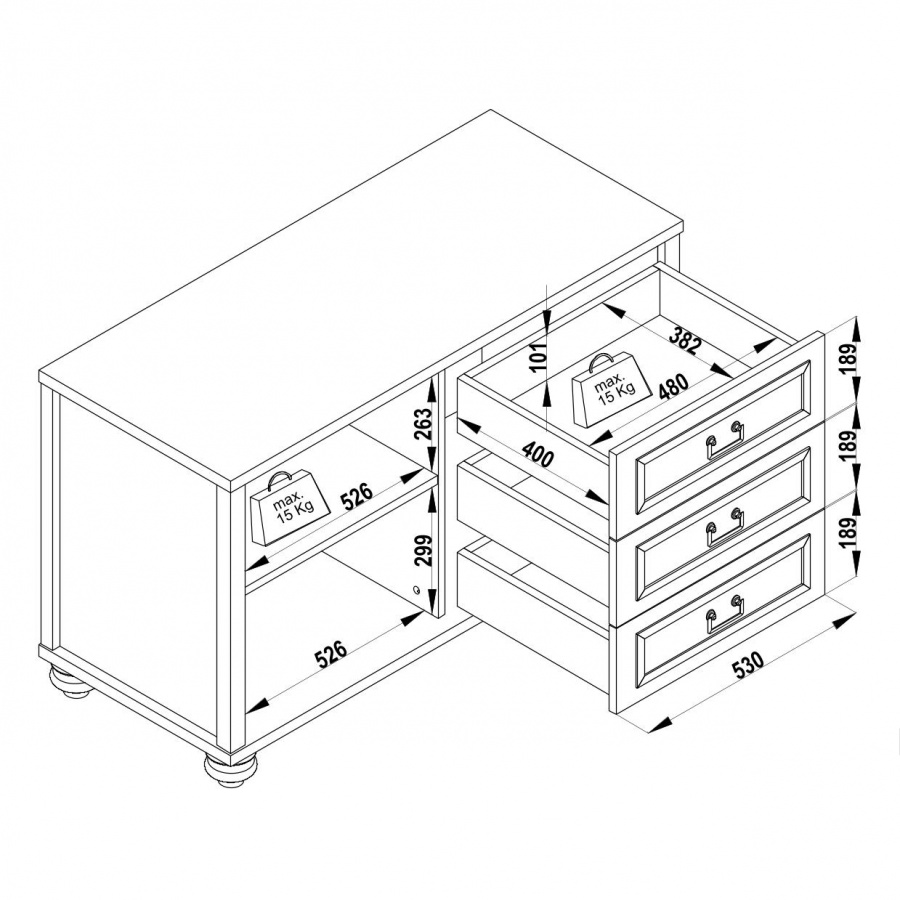Kombinovaná komoda lovely - biela/orech.

 

 

Kombinovaná komoda Lovely sa vyznačuje širokým rozmerom a ponúka ideálne úschovné miesta zásluhou troch šuplíkov a skrinky s dvierkami.

 

 

Rozmery kombinovanej komody Lovely sú 115x72x49cm (š, v, h).

 

 

Všetky produkty z kolekcie Lovely nájdete nižšie v súvisiacom tovare.