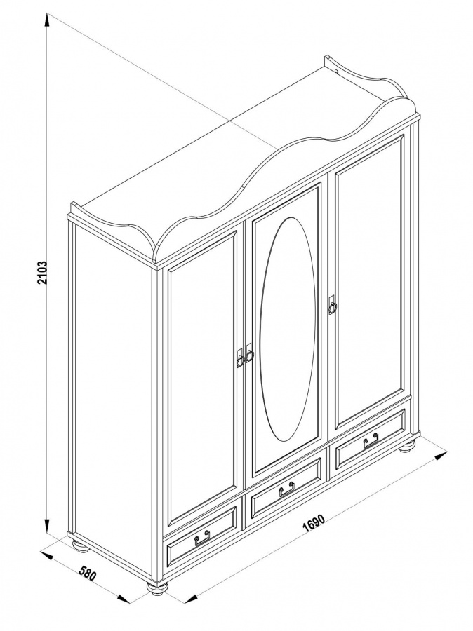 Šatníková skriňa 3d so zrkadlom lovely - biela/orech.

 

 

Trojdverová šatníková skriňa Lovely priťahuje pozornosť zrkadlom na prostredných dvierkach a dizajnom s líniami a vlnitou strieškou.

 


Rozmery šatníkovej skrine 3D Lovely sú 169x210x58cm (š, v, h).

 


Všetky produkty z kolekcie Lovely nájdete nižšie v súvisiacom tovare.