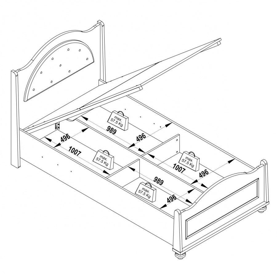 Posteľ 100x200cm s úložným priestorom lovely - biela/orech.

 


Posteľ Lovely vyniká svojou konštrukciou nôh a detailmi verne vyzerajúcimi ako drevo.

 


Rozmery postele 100x200cm s úložným priestorom Lovely sú 110x112x211cm (š, v, h).

 


Všetky produkty z kolekcie Lovely a vhodné matrace nájdete nižšie v súvisiacom tovare.