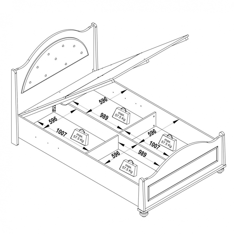 Posteľ 120x200cm s úložným priestorom lovely - biela/orech.

 


Posteľ Lovely vyniká svojou konštrukciou nôh a detailmi verne vyzerajúcimi ako drevo.

 


Rozmery postele 120x200cm s úložným priestorom Lovely sú 130x112x211cm (š, v, h).

 


Všetky produkty z kolekcie Lovely a vhodné matrace nájdete nižšie v súvisiacom tovare.