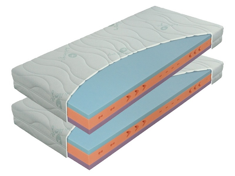 Matrac 1 + 1 zdarma ergoflex 18 - penová - výber rozmeru.

 

Vlastnosti


	pre osoby preferujúce stredne tuhé alebo tuhšie lôžko
	matrac s rozdielnou tuhosťou jednotlivých ložných plôch (rovné - bez profilácie), sedemzónový
	jadro matraca: pena Eliocell s perforáciou - s hustotou 28kg/m³, ložné plochy pena Eliocell s hustotou 25 kg/m³, jedna mäkčená
	výška matraca cca 12 cm (vrátane poťahu Dryfast cca 14 cm)
	odporúčaná nosnosť do 130 kg
	vhodné uloženie na lamelový či pevný rošt
	snímateľný a prateľný poťah Dryfast, tvarovo prešitý s klimatizačnou výplňou z dutého PES vlákna 200g/m²
	záruka na jadro matraca 3 roky


 

ELIOCELL PENA - (modrá, oranžová a fialová vrstva) - jej zloženie zaručuje dobré kopírovacie vlastnosti a pevnosť.

 

Uvedené ceny sú do rozmeru 90x200cm.

 

Pri výbere matraca zakliknite požadovaný rozmer.

 

U matracov širších 160cm, a tiež matracov všetkých atypických rozmerov, sme nútení požadovať od zákazníka zálohu vo výške 20% z ceny. O výške zálohy Vás budeme kontaktovať e-mailom po uskutočnení objednávky maximálne do dvoch pracovných dní.