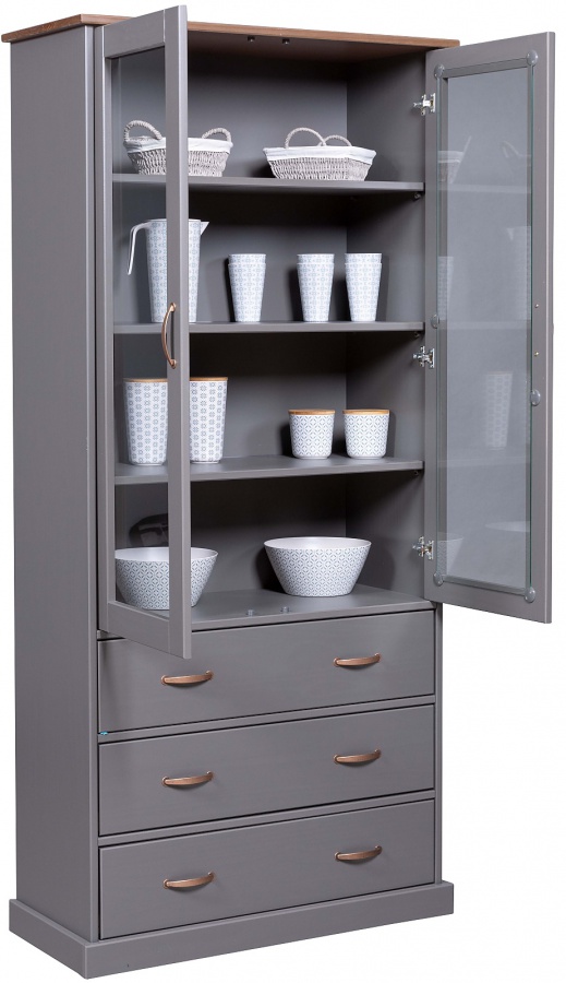 Vysoká vitrína z masívu weston - šedá/hnedá.

 

Vysoká vitrína je štýlovým kúskom, ktorý si zamilujete nielen pre jej vzhľad, ale predovšetkým pre praktickosť.

 

Rozmery vysokej vitríny Weston sú 90x190x38cm (š, v, h).

 

Všetky produkty z kolekcie Weston nájdete nižšie v súvisiacich produktoch.