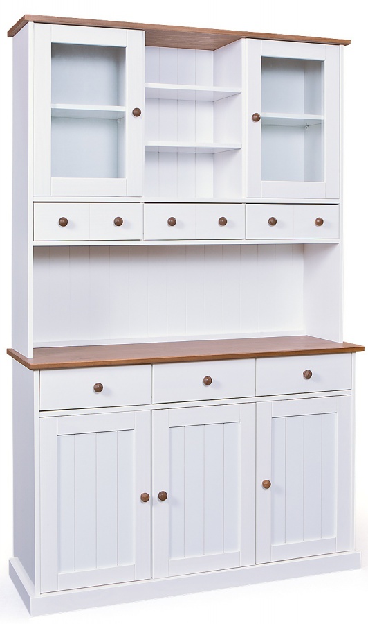 Široký kredenc ii z masívu carson - biela/hnedá.

 

Široký kredenc perfektne zapadne ako do kuchyne, tak do jedálne.

 

Rozmery širokého kredenca II Carson sú 131x205x45cm (š, v, h).

 

Všetky produkty z kolekcie Carson nájdete nižšie v súvisiacich produktoch.