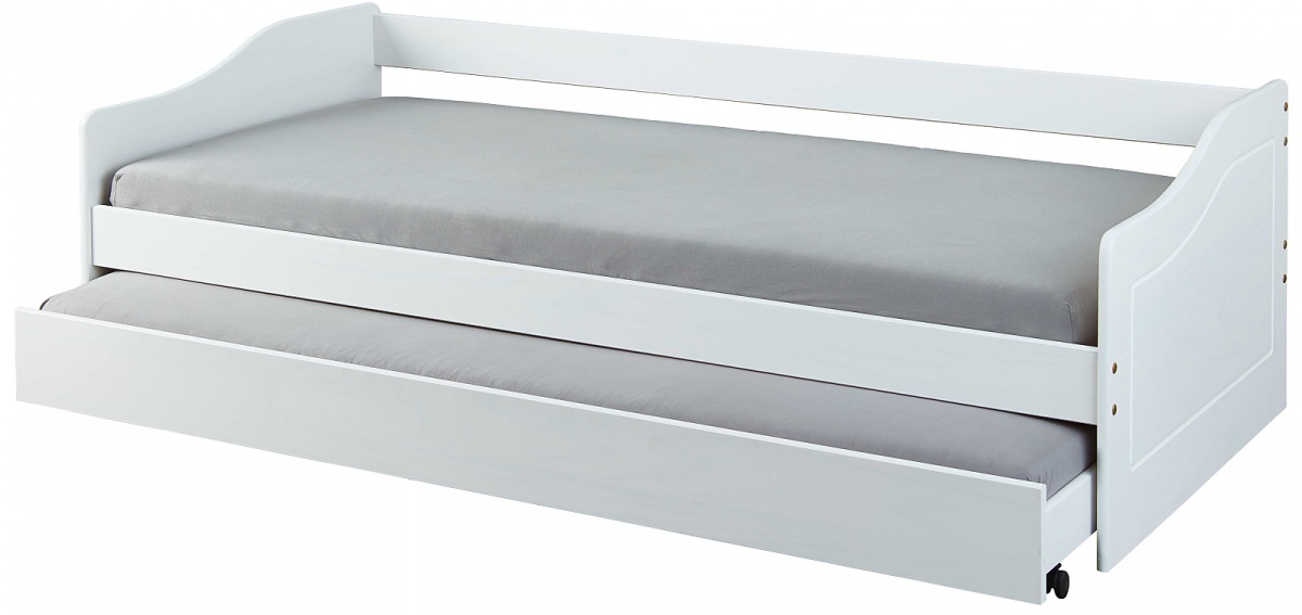 Válenda z masívu 90x200cm s prístelkou tulip - biela.

 

Rozmery váľandy 90x200cm s prístelkou Tulip sú 96x62x207cm (š, v, h).

Ideálna výška matraca pre prístelku je 11 cm.

Odporúčaná veľkosť matraca do prístelky - 90x185cm.

Všetky produkty z kolekcie Tulip nájdete nižšie v súvisiacich produktoch.