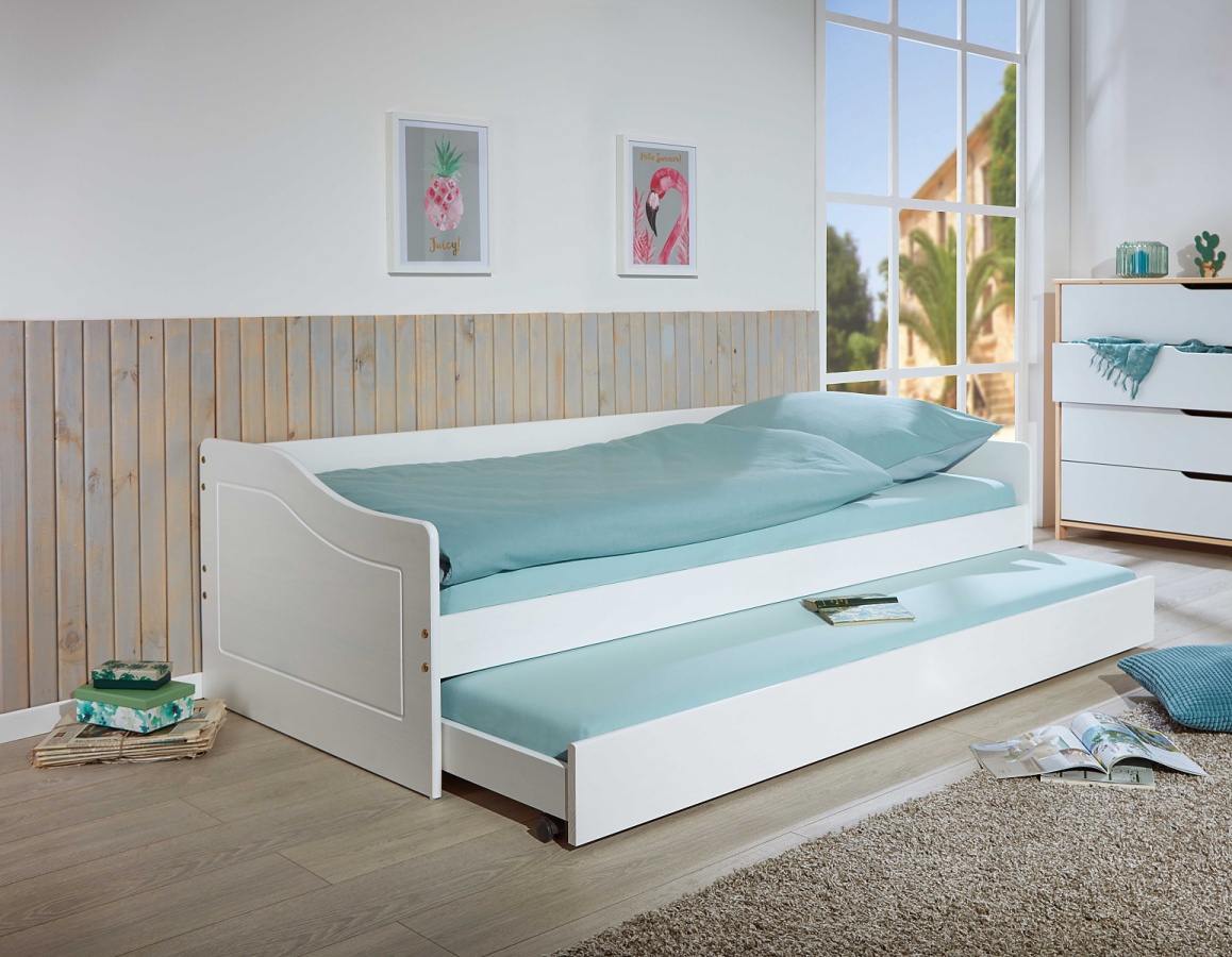 Válenda z masívu 90x200cm s prístelkou tulip - biela.

 

Rozmery váľandy 90x200cm s prístelkou Tulip sú 96x62x207cm (š, v, h).

Ideálna výška matraca pre prístelku je 11 cm.

Odporúčaná veľkosť matraca do prístelky - 90x185cm.

Všetky produkty z kolekcie Tulip nájdete nižšie v súvisiacich produktoch.