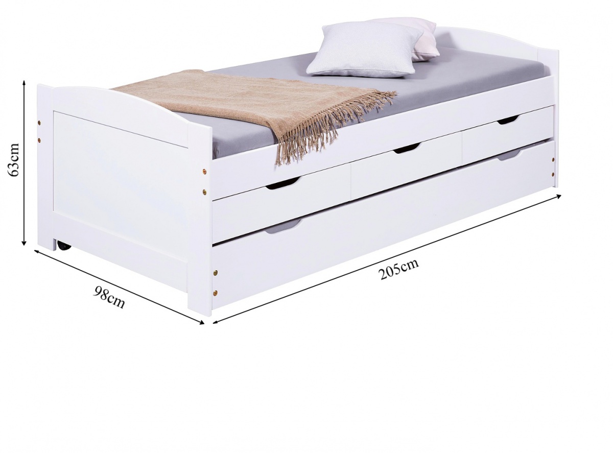 Posteľ z masívu 90x200cm s prístelkou a úložným priestorom janett -.

 

Rozmery postele z masívu 90x200cm s prístelkou a úložným priestorom Janett sú 98x63x205cm (š, v, h).

 

Všetky produkty z kolekcie Janett nájdete nižšie v súvisiacich produktoch.