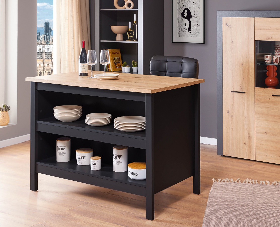 Barový pult silpa - čierna/dub artisan.

 

Barový pult je ideálnou voľbou do menších priestorov, kde nie je miesta nazvyš.

 

Rozmery barového pultu Silpa sú 124x91,5x75cm (š, v, h).

 

Všetky produkty z kolekcie Silpa nájdete nižšie v súvisiacich produktoch.