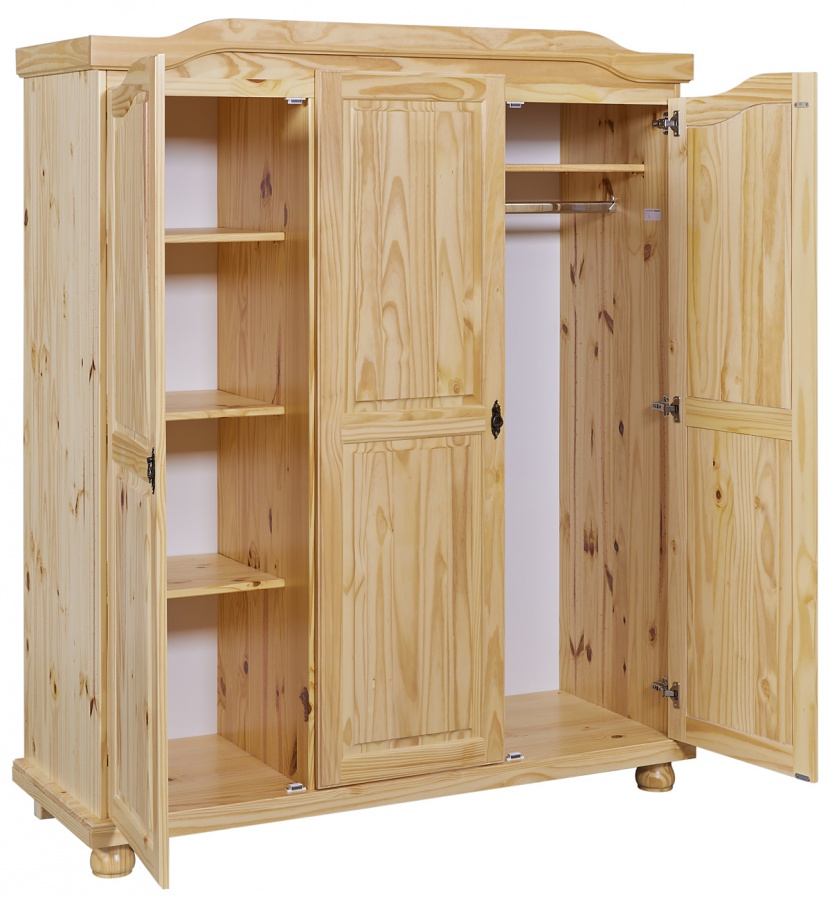 Trojdverová šatníková skriňa z masívu zorina - borovica.

 

Masívna trojdverová šatníková skriňa je elegantná na pohľad a neuveriteľne praktická vo vnútri.

 

Rozmery trojdverovej šatníkovej skrine Zorina sú 150x180x56cm (š, v, h).

 

Všetky produkty z kolekcie Zorina nájdete nižšie v súvisiacich produktoch.