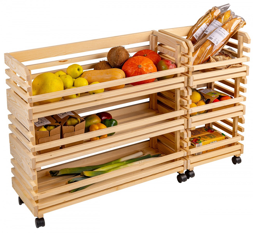 Komplet prepraviek z masívu na kolieskach apollo - borovica.

 

Komplet prepraviek na kolieskach sa skladá z týchto prvkov:


	Set veľkých prepraviek na kolieskach Apollo - 79x80x30cm (š, v, h)
	Set malých prepraviek na kolieskach Apollo - 37x80x30cm (š, v, h)


 

Rozmery sú uvedené v zloženom stave.

 

Všetky produkty z kolekcie Apollo nájdete nižšie v súvisiacich produktoch.