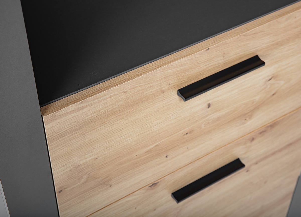 Vysoká knižnica dereck - šedá/dub artisan.

 

Rozmery vysokej knižnice Dereck sú 69x190x42cm (š, v, h).

 

Všetky produkty z kolekcie Dereck nájdete nižšie v súvisiacich produktoch.