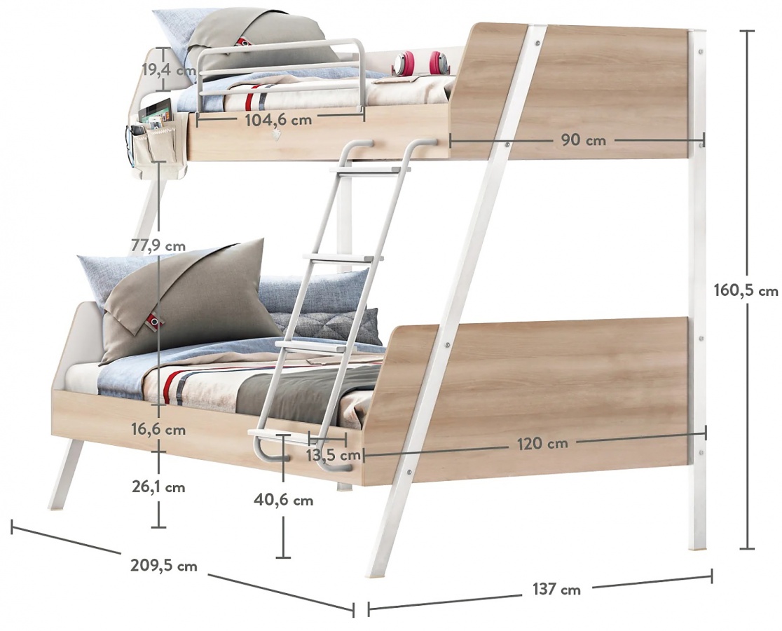 Študentská poschodová posteľ 90x200-120x200cm veronica - dub.

 

Rozmery študentské poschodové postele Veronica sú 137x160x209cm (š, v, h)

 

Všetok nábytok patriaci do kolekcie Veronica nájdete nižšie v súvisiacich produktoch.