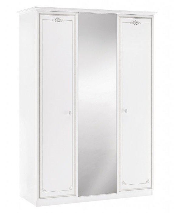 Dievčenská izba betty - biela/šedá.

 

Trojdverová šatníková skriňa ponúkne dostatok úložného priestoru, ktoré každá parádnica tak potrebuje.

 

Detská posteľ pôsobí veľmi nadčasovým, elegantným, a napriek tomu jednoduchým štýlom.

 

Nočné stolíky sú malými, ale zato veľmi praktickými pomocníkmi v izbe.

 

Dievčenská izba sa skladá z týchto prvkov:


	Trojdverová šatníková skriňa so zrkadlom Betty – 145x206x62cm (š, v, h)
	Detská posteľ 100x200cm Betty - 103x112x203cm (š, v, h)
	Nočný stolík Betty – 47x54x46cm (š, v, h)


 

Všetky produkty z kolekcie Betty nájdete nižšie v súvisiacich produktoch.