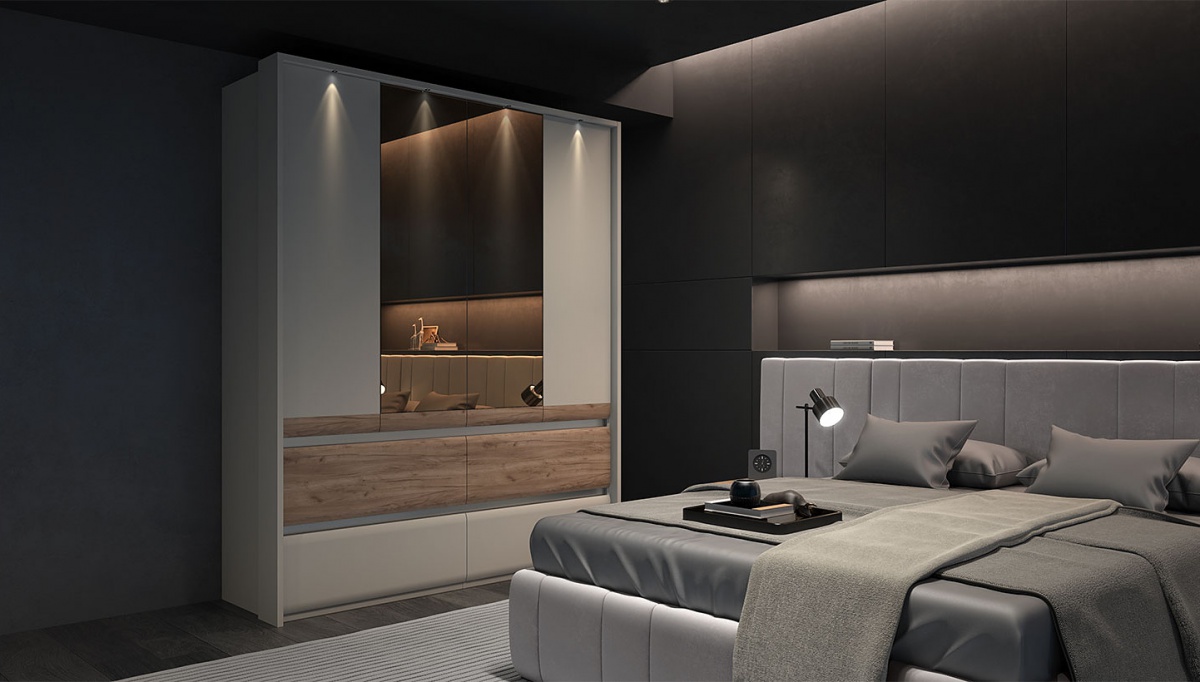 Štvordverová šatníková skriňa s led osvetlením artemisia - dub.

 

Dominantou tejto skrine sú dve bronzové zrkadlá, ktoré pôsobia veľmi prepychovo.

 

Súčasťou skrine je LED osvetlenie, ktoré sa nachádza v hornej časti.

 

Rozmery štvordverovej šatníkovej skrine s 2 zrkadlami a LED osvetlením Artemisia sú 187x226x60cm (š, v, h).

 

Všetky produkty z kolekcie Artemisia nájdete nižšie v súvisiacich produktoch.