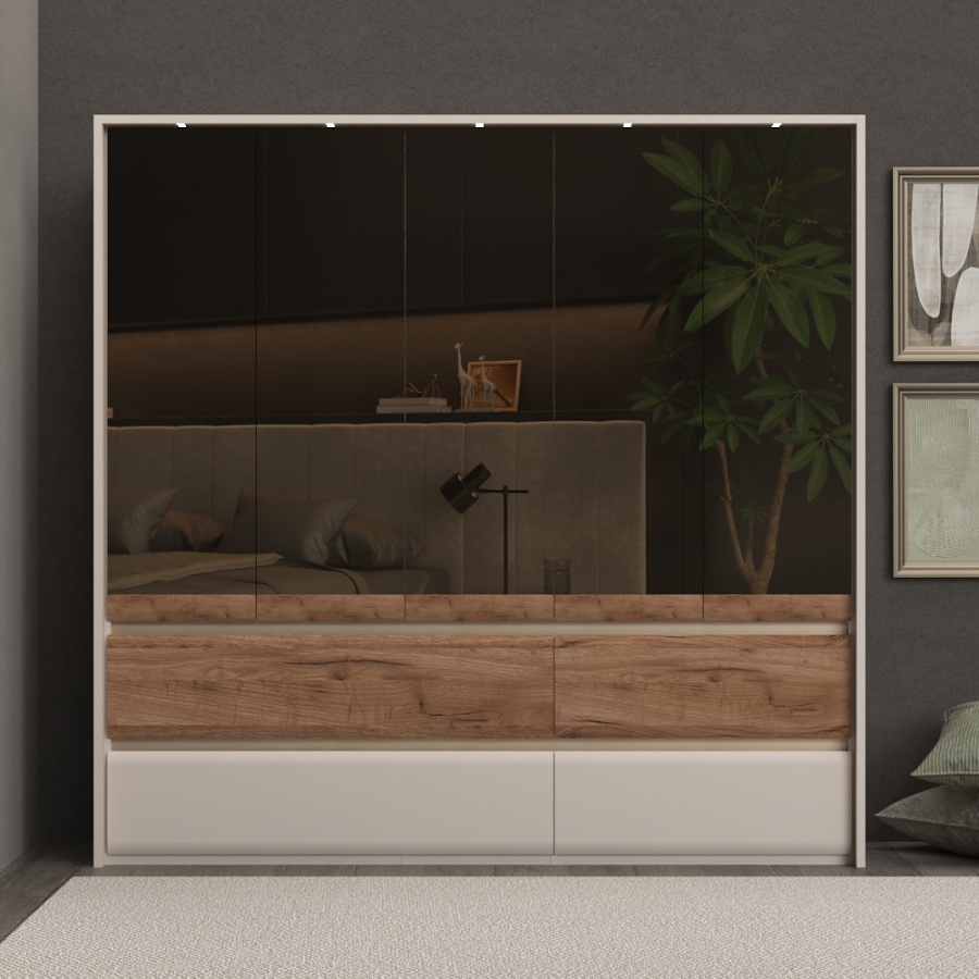 Päťdverová šatníková skriňa so zrkadlami a led osvetlením artemisia -.

 

Dominantou tejto skrine je päť bronzových zrkadiel, ktoré pôsobia veľmi prepychovo.


Súčasťou skrine je LED osvetlenie, ktoré sa nachádza v hornej časti.


Rozmery päťdverovej šatníkovej skrine so zrkadlami a LED osvetlením Artemisia sú 223x226x60cm (š, v, h).


Všetky produkty z kolekcie Artemisia nájdete nižšie v súvisiacich produktoch.