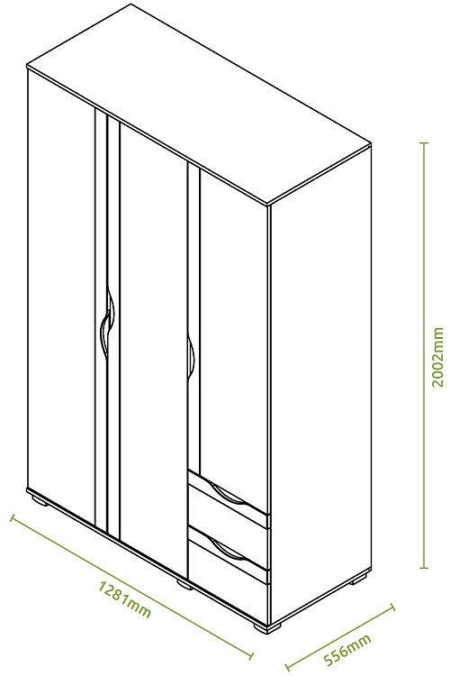 Detská šatníková skriňa alegria - borovica/mix farieb.

 

Trojdverová šatníková skriňa je základom každej študentskej, ale aj detskej izby.

 

Rozmery detskej šatníkovej skrine Alegria sú 128,1x200,2x55,6cm (š, v, h).

 

Všetky produkty z kolekcie Alegria nájdete nižšie v súvisiacich produktoch.
