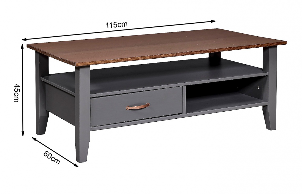 Konferenčný stolík z masívu weston - šedá/hnedá.

 

Aj konferenčný stolík z masívu môže pôsobiť luxusne a moderne.

 

Rozmery konferenčného stolíka Weston sú 115x45x60cm (š, v, h).

 

Všetky produkty z kolekcie Weston nájdete nižšie v súvisiacich produktoch.