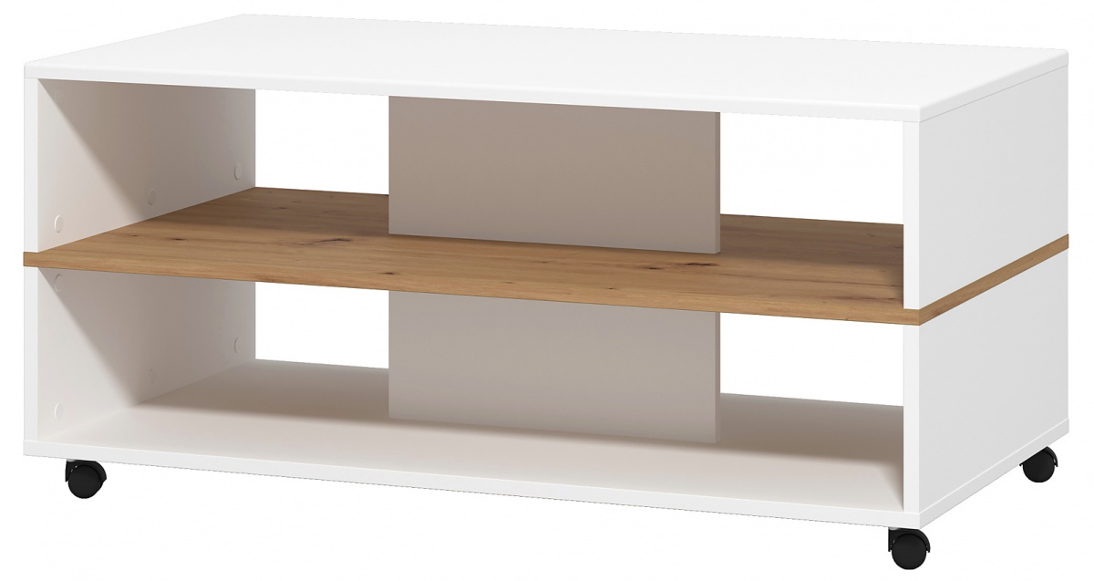 Konferenčný stolík na kolieskach ruth - biela/dub artisan.

 

Rozmery konferenčného stolíka na kolieskach Ruth sú 101x47,5x54,5cm (š, v, h).

 

Všetky produkty z kolekcie Ruth nájdete nižšie v súvisiacich produktoch.