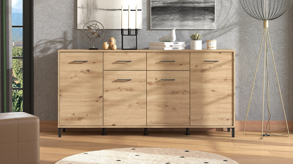 Široká kombinovaná komoda lucida - dub artisan.

 

Kombinované komody sú praktické, dostatočne priestranné, a navyše veľmi univerzálne, pretože skvele zapadnú do každej miestnosti.

 

Rozmery širokej kombinovanej komody Lucida sú 182,5x90x40cm (š, v, h).

 

Všetky produkty z kolekcie Lucida nájdete nižšie v súvisiacich produktoch.