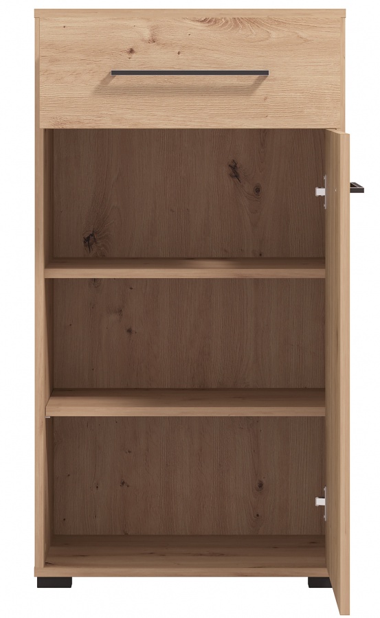 Predsieňová zostava rue - dub artisan/čierna.

 

Botník je absolútnou nevyhnutnosťou každej predsiene.

 

Komody sú veľmi praktické kúsky nábytku, ktoré využijete v každej miestnosti.

 

Kam inam uložiť denne nosené šatstvo ako do predsieňovej skrinky?

 

Dá sa povedať, že v dnešnej dobe je zrkadlo v predsieni nutnosťou.

 

Vešiakový panel si zamilujete ako pre jeho praktickosť, tak aj fakt, že ho môžete umiestniť do miestnosti, ktorá praská vo švíkoch, a pritom neuberie ani piaď voľného miesta.

 

Predsieňová zostava sa skladá z týchto prvkov:


	Predsieňová skrinka Rue - 54,5x197,5x40cm (š, v, h)
	Botník s polstrovaním Rue - 80x44x40cm (š, v, h)
	Predsieňová komoda Rue - 54,5x101,5x40cm (š, v, h)
	Predsieňové zrkadlo Rue - 51x83x2cm (š, v, h)
	Vešiakový panel Rue - 66x83x19,5cm (š, v, h)


 

Všetky produkty z kolekcie Rue nájdete nižšie v súvisiacich produktoch.