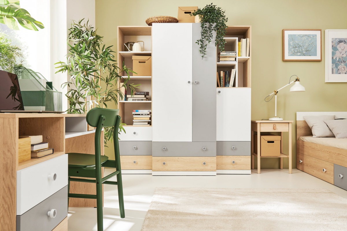 Šatníková skriňa dvojdverová eragon - ub/biela/šedá.

 

Rozmery rohovej šatníkovej skrine Eragon sú 80x190x50 cm (š, v, h).

 

Ostatné produkty patriace do kolekcie Eragon nájdete nižšie v súvisiacom tovare.