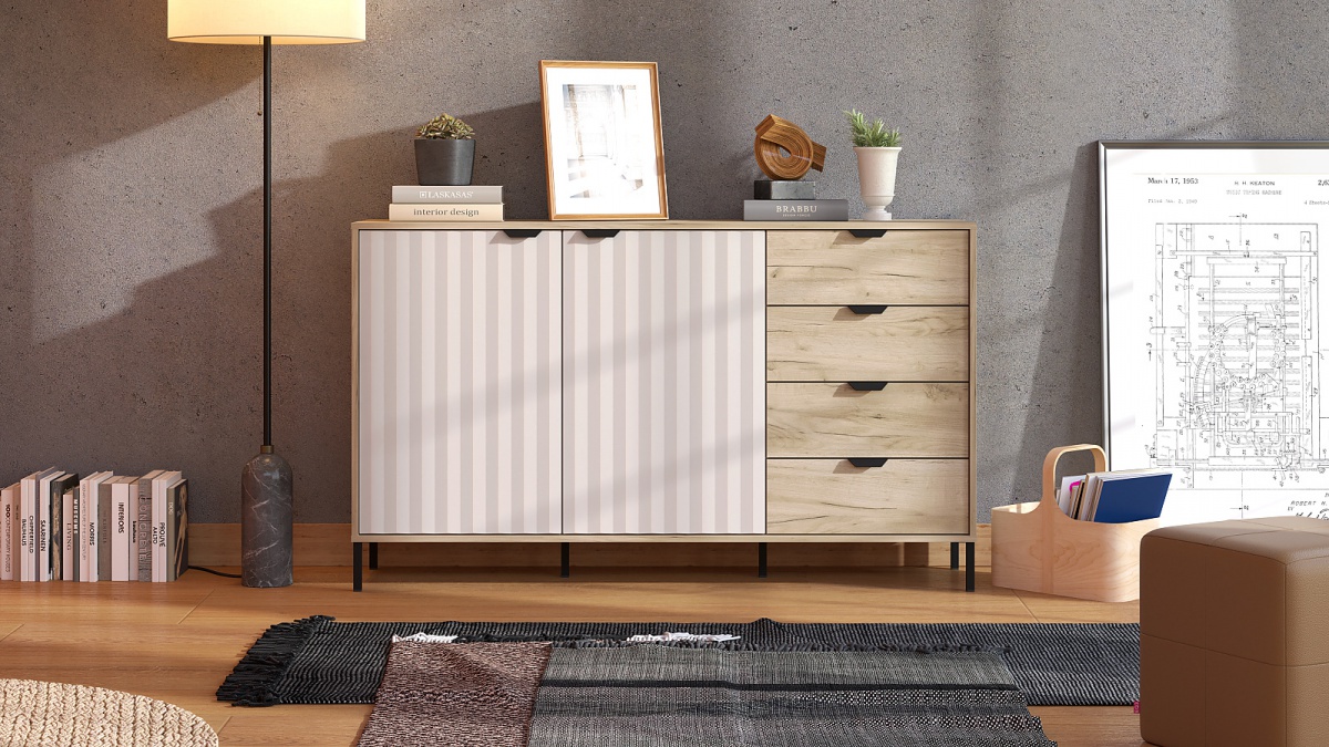 Široká komoda xaden - dub šedý/béžová.

 

Kombinovaná komoda je ideálnou voľbou pre všetkých, ktorí zháňajú praktický kus nábytku, ktorý nielen skvele poslúži, ale navyše bude vyzerať štýlovo.

 

Rozmery širokej komody Xaden sú 157x92,5x40cm (š, v, h).

 

Všetky produkty z kolekcie Xaden nájdete nižšie v súvisiacich produktoch.