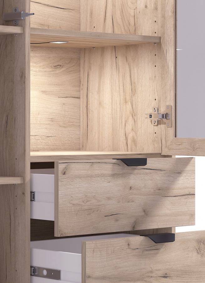 Vysoká vitrína s vnútorným osvetlením xaden - dub šedý/béžová.

 

Vysoká vitrína, ktorá nielen skvele vyzerá, ale navyše aj perfektne poslúži.

 

Rozmery vysokej vitríny s vnútorným osvetlením Xaden sú 86x195x40cm (š, v, h).

 

Všetky produkty z kolekcie Xaden nájdete nižšie v súvisiacich produktoch.