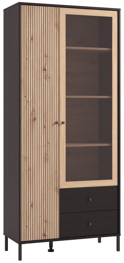 Vysoká vitrína bez osvetlenia semira - dub artisan/dub čierny.

 

Vysokou vitrínou dotiahnete vzhľad obývačky k dokonalosti.

 

Rozmery vysokej vitríny bez osvetlenia Semira sú 86,5x195x40cm (š, v, h).

 

Všetky produkty z kolekcie Semira nájdete nižšie v súvisiacich produktoch.