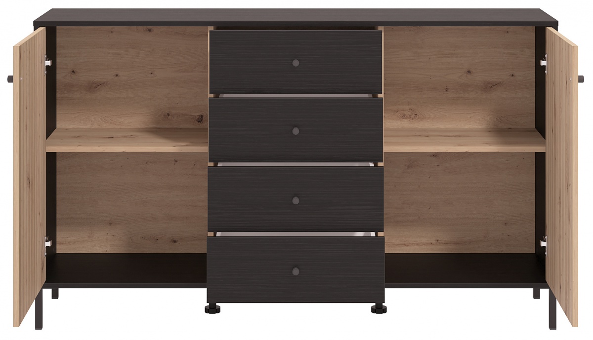 Obývacia izba s osvetlením ii semira - dub artisan/dub čierny.

 

Kombinovaná komoda sa hodí skutočne všade a je tak vhodná na zakomponovanie do ktoréhokoľvek voľného priestoru.

 

Otvorený konferenčný stolík je opatrený kolieskami, vďaka čomu sa s ním ľahko manipuluje, a tak ho v prípade potreby môžete premiestniť inam.

 

Bojujete s nedostatkom miesta a miestnosť už praská vo švíkoch?

 

Hoci sa jedná o menšiu televíznu komodu, tak je stále dostatočne priestranná.

 

Nízku vitrínu ľahko vmestnáte aj do menších obývacích izieb a dokážete tak vytvoriť príjemné a luxusne pôsobiace prostredie.

 

Obývacia izba s osvetlením II sa skladá z týchto prvkov:


	Kombinovaná komoda Semira - 208x92,5x40cm (š, v, h)
	Policový panel Semira - 57,5x104x22cm (š, v, h)
	Konferenčný stolík na kolieskach Semira - 101x46,5x54,5cm (š, v, h)
	Nízka vitrína s vnútorným osvetlením Semira - 86,5x131x40cm (š, v, h)
	Malá TV komoda Semira - 157x54,5x40cm (š, v, h)


 

Všetky produkty z kolekcie Semira nájdete nižšie v súvisiacich produktoch.