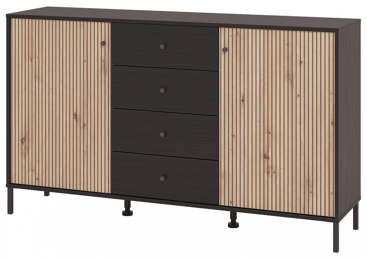 Obývacia izba s osvetlením ii semira - dub artisan/dub čierny.

 

Kombinovaná komoda sa hodí skutočne všade a je tak vhodná na zakomponovanie do ktoréhokoľvek voľného priestoru.

 

Otvorený konferenčný stolík je opatrený kolieskami, vďaka čomu sa s ním ľahko manipuluje, a tak ho v prípade potreby môžete premiestniť inam.

 

Bojujete s nedostatkom miesta a miestnosť už praská vo švíkoch?

 

Hoci sa jedná o menšiu televíznu komodu, tak je stále dostatočne priestranná.

 

Nízku vitrínu ľahko vmestnáte aj do menších obývacích izieb a dokážete tak vytvoriť príjemné a luxusne pôsobiace prostredie.

 

Obývacia izba s osvetlením II sa skladá z týchto prvkov:


	Kombinovaná komoda Semira - 208x92,5x40cm (š, v, h)
	Policový panel Semira - 57,5x104x22cm (š, v, h)
	Konferenčný stolík na kolieskach Semira - 101x46,5x54,5cm (š, v, h)
	Nízka vitrína s vnútorným osvetlením Semira - 86,5x131x40cm (š, v, h)
	Malá TV komoda Semira - 157x54,5x40cm (š, v, h)


 

Všetky produkty z kolekcie Semira nájdete nižšie v súvisiacich produktoch.