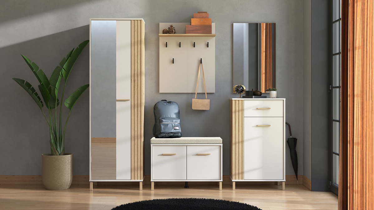 Botník s polstrovaním katharos - béžová/dub artisan.

 

Dvierkový botník je ideálnou voľbou do menších priestorov.

 

Rozmery botníku s polstrovaním Katharos sú 80x52x40cm (š, v, h).

 

Všetky produkty z kolekcie Katharos nájdete nižšie v súvisiacich produktoch.