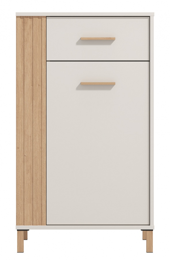 Predsieňová zostava katharos - béžová/dub artisan.

 

Dvierkový botník je ideálnou voľbou do menších priestorov.

 

Nízku predsieňovú komodu využijete ako na čiapky, šály či iné doplnky, ale z priestoru za dvierkami môžete ľahko vytvoriť botník.

 

Vysoká skrinka je vybavená dvierkami, za ktorými sa nachádza niekoľko políc a šatníková tyč.

 

Dá sa povedať, že zrkadlo je v predsieni čoraz väčšou nutnosťou.

 

Vešiakový panel si zamilujete nielen pre jeho praktickosť, ale aj fakt, že ho môžete umiestniť do miestnosti, ktorá praská vo švíkoch, a pritom neprídete ani o milimeter voľného miesta.

 

Predsieňová zostava sa skladá z týchto prvkov:


	Botník s polstrovaním Katharos - 80x52x40cm (š, v, h)
	Predsieňová komoda Katharos - 59,5x103,5x40cm (š, v, h)
	Predsieňová skrinka so zrkadlom Katharos - 59,5x192,5x40cm (š, v, h)
	Predsieňové zrkadlo Katharos - 51x83x2cm (š, v, h)
	Vešiakový panel Katharos - 66x83x20cm (š, v, h)


 

Všetky produkty z kolekcie Katharos nájdete nižšie v súvisiacich produktoch.