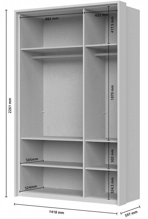 Trojdverová šatníková skriňa s rámom baptiste - béžová.

 

Trojdverová šatníková skriňa je opatrená plnými dvierkami.

 

Rozmery trojdverovej šatníkovej skrine s rámom Baptiste sú 142x226x60cm (š, v, h).

 

Všetky produkty z kolekcie Baptiste nájdete nižšie v súvisiacich produktoch.