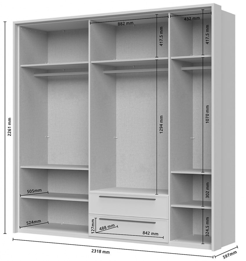 Päťdverová šatníková skriňa so zásuvkami a rámom baptiste - béžová.

 

Päťdverová šatníková skriňa je opatrená plnými dvierkami.

 

Rozmery päťdverovej šatníkovej skrine so zásuvkami a rámom Baptiste sú 232x226x60cm (š, v, h).

 

Všetky produkty z kolekcie Baptiste nájdete nižšie v súvisiacich produktoch.