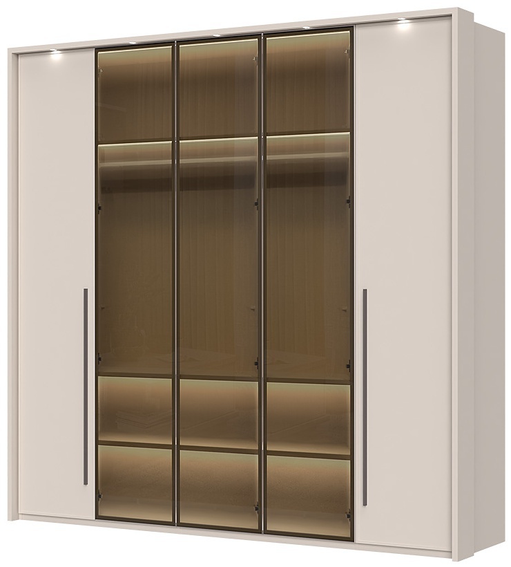 Päťdverová kombinovaná šatníková skriňa s led osvetlením baptiste -.

 

Päťdverová šatníková skriňa je opatrená plnými aj presklenými dvierkami.

 

Rozmery 5D šatníkovej skrine s kombinovanými dverami a osvetlením Baptiste sú 232x226x60cm (š, v, h).

 

Všetky produkty z kolekcie Baptiste nájdete nižšie v súvisiacich produktoch.