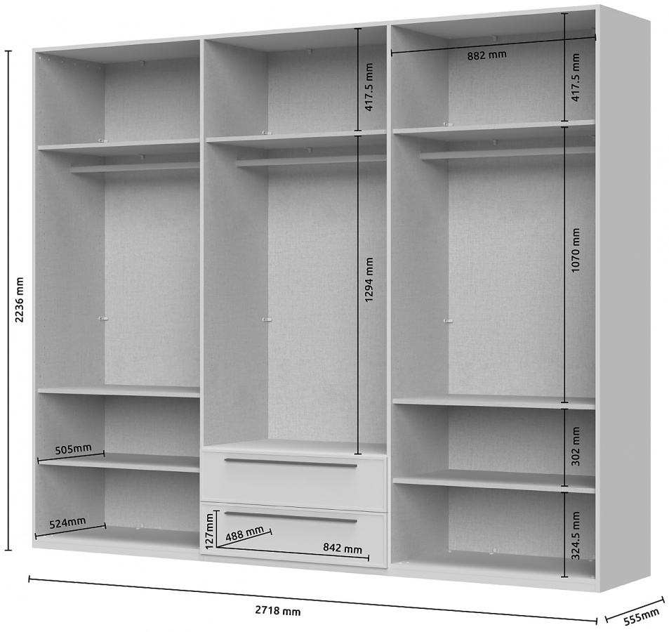 Šesťdverová šatníková skriňa so zásuvkami i baptiste - béžová.

 

Šesťdverová šatníková skriňa je opatrená plnými dvierkami.

 

Rozmery šesťdverovej šatníkovej skrine so zásuvkami I Baptiste sú 272x224x56cm (š, v, h).

 

Všetky produkty z kolekcie Baptiste nájdete nižšie v súvisiacich produktoch.