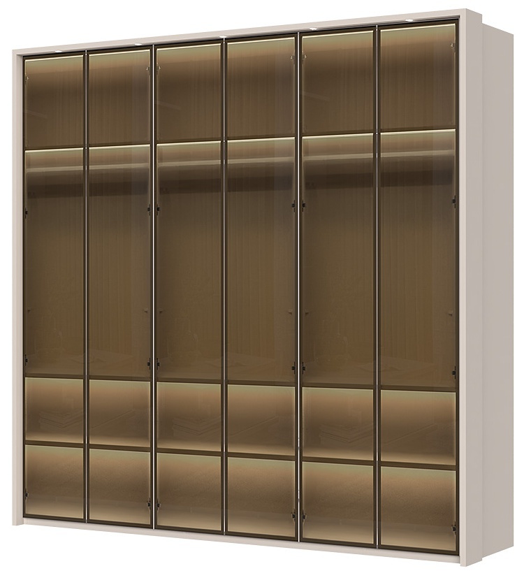 Šesťdverová presklená šatníková skriňa s led osvetlením baptiste -.

 

Šesťdverová šatníková skriňa je vybavená presklenými dvierkami.

 

Rozmery šesťdverovej presklenej šatníkovej skrine s LED osvetlením Baptiste sú 277x226x60cm (š, v, h).

 

Všetky produkty z kolekcie Baptiste nájdete nižšie v súvisiacich produktoch.